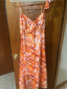 Emerald Sundae Pink and Orange Floral Dress